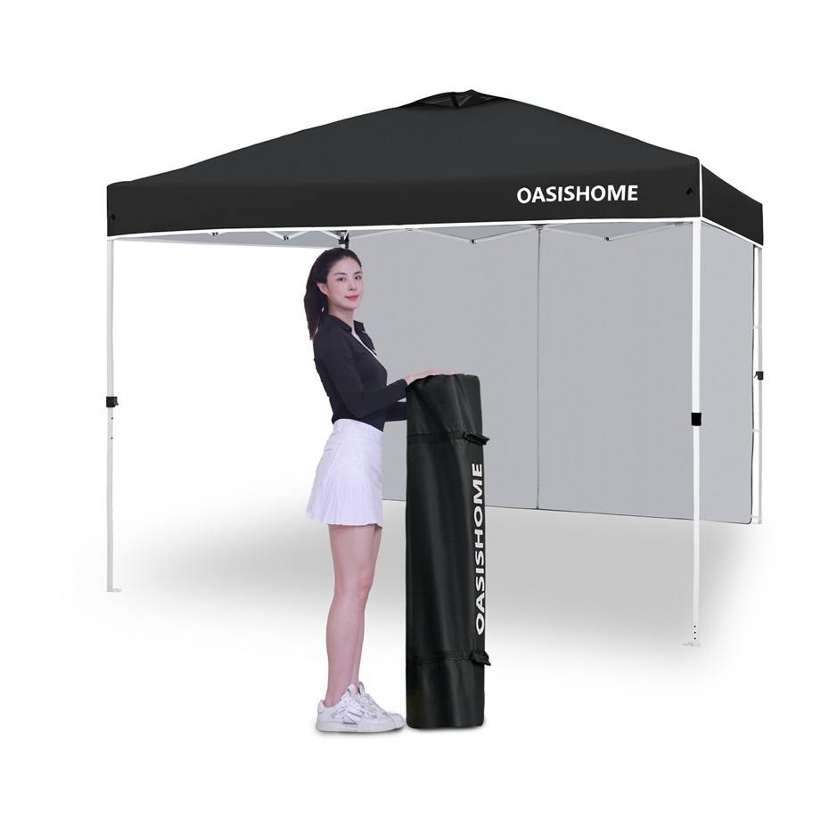 10’x10‘ pop up canop tent with 1 sidewall