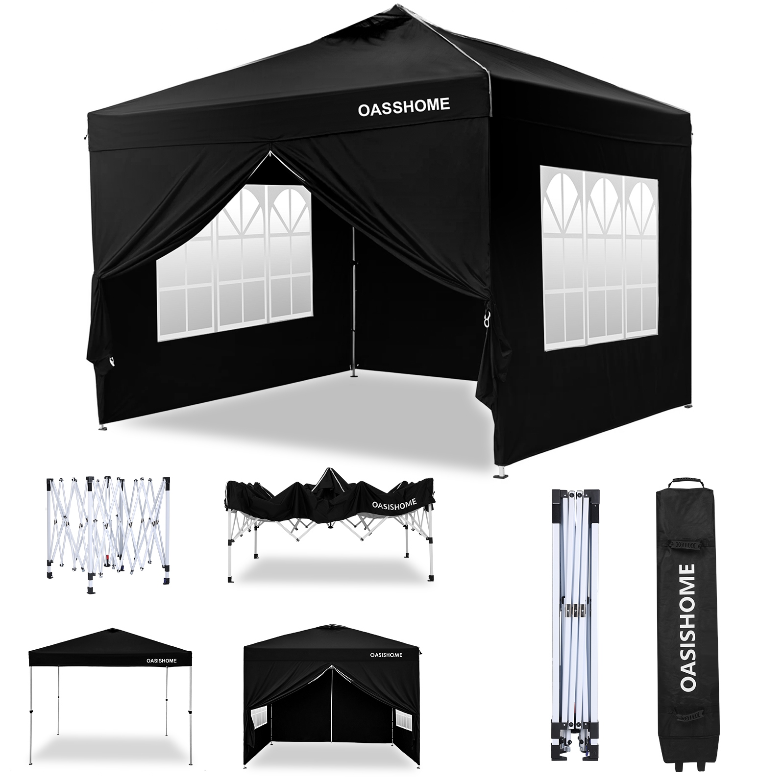 10'x10' pop up gazebo canopy tent with one push setup